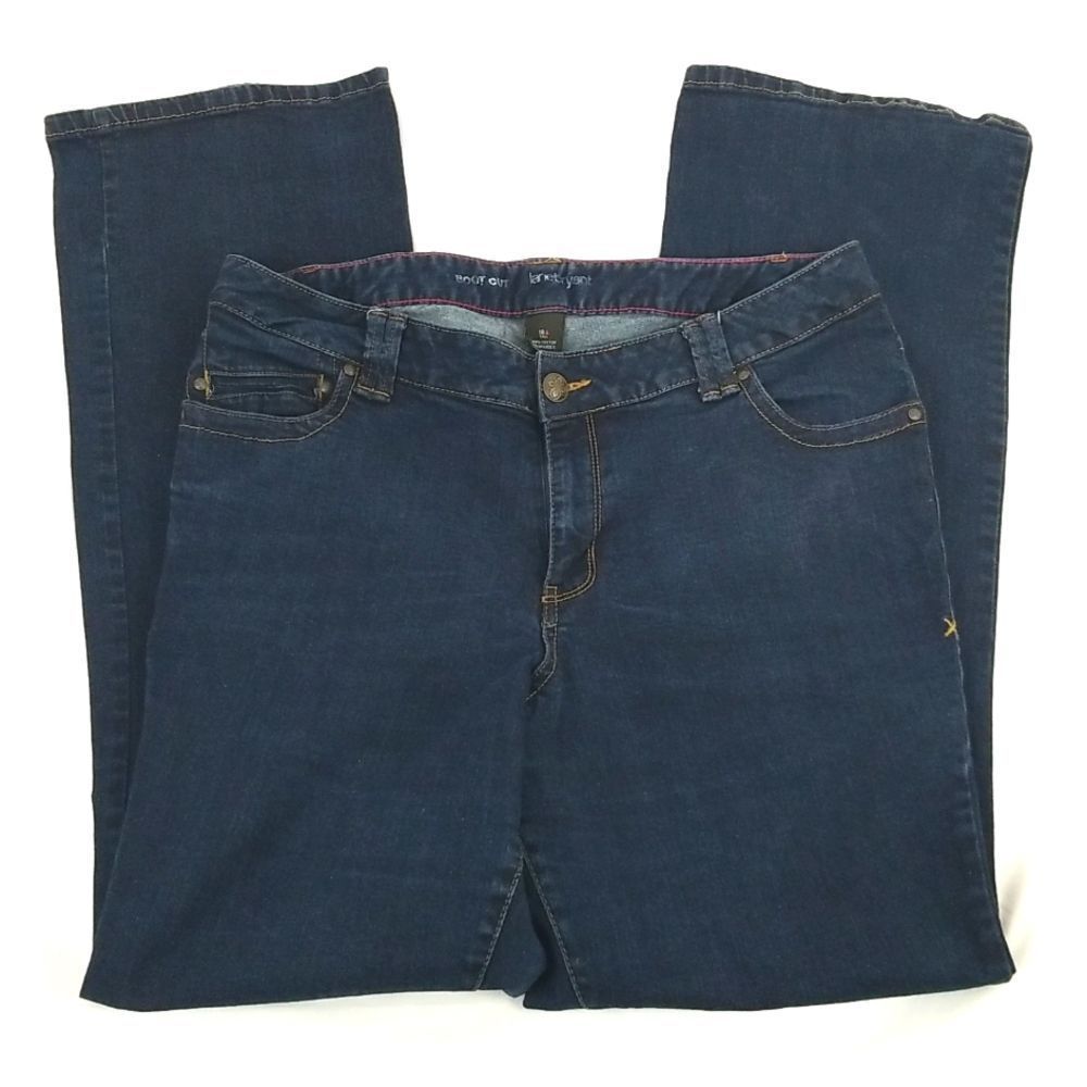 Lane Bryant Bootcut Dark Blue Jeans.‎ SIZE 18T. 0083